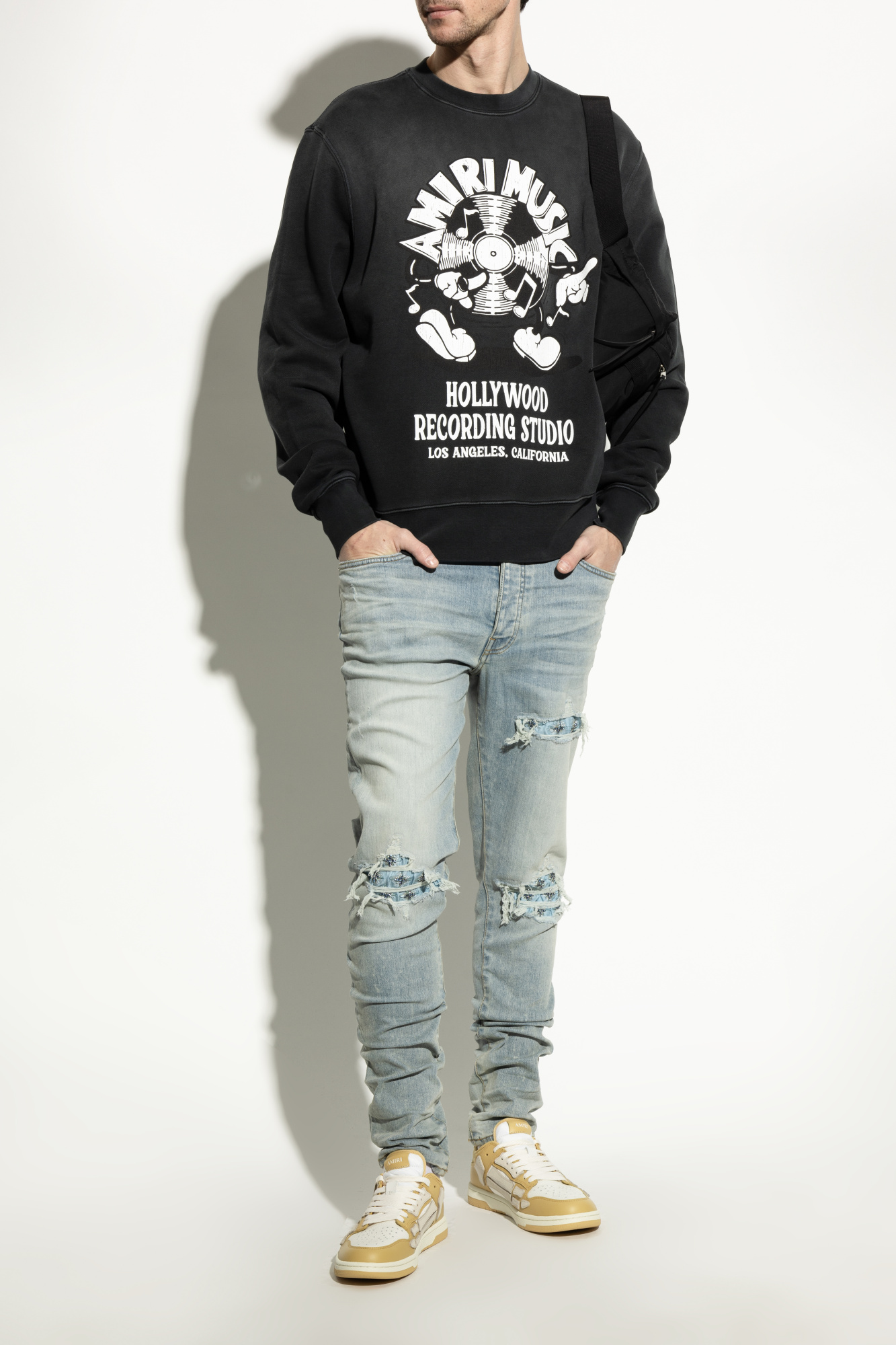 Yellow Sneakers Debossed Ma Quad Skel Top Low Amiri - Vitkac AS